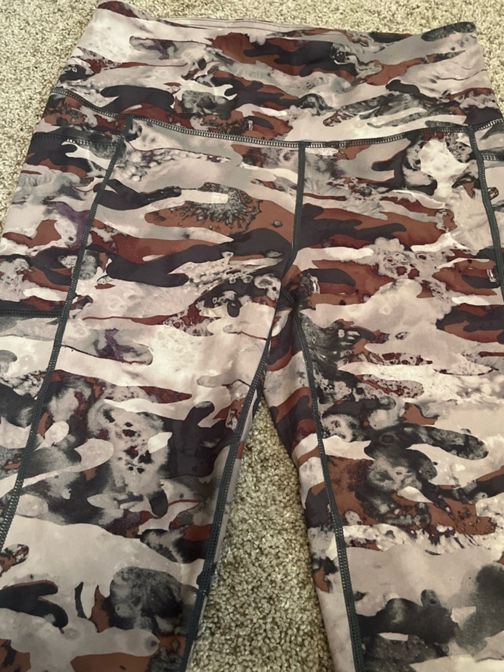 RBX women’s ' Brown Multi Camo Performance Leggings